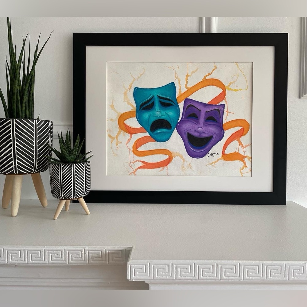 🎨 Handmade Mixed-Media Print